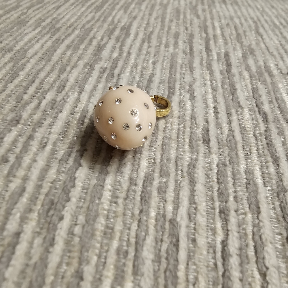 Vintage Juicy Couture Pale Pink Strawberry Charm Pave Crystal Gold♡ - Picture 3 of 5